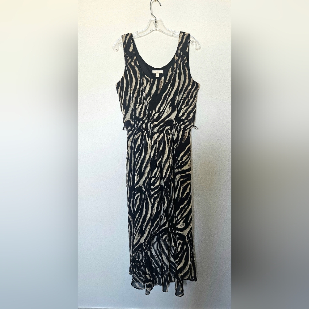 Zebra Print Sleeveless Dress